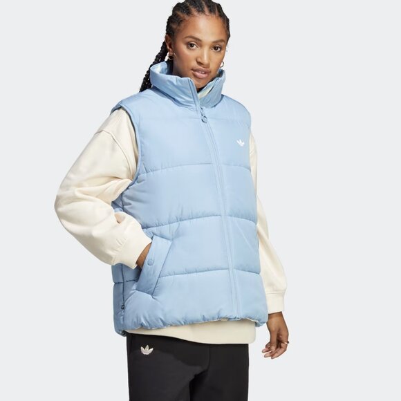 Adidas Blue Abstract Animal Print Reversible Vest - Picture 1 of 8